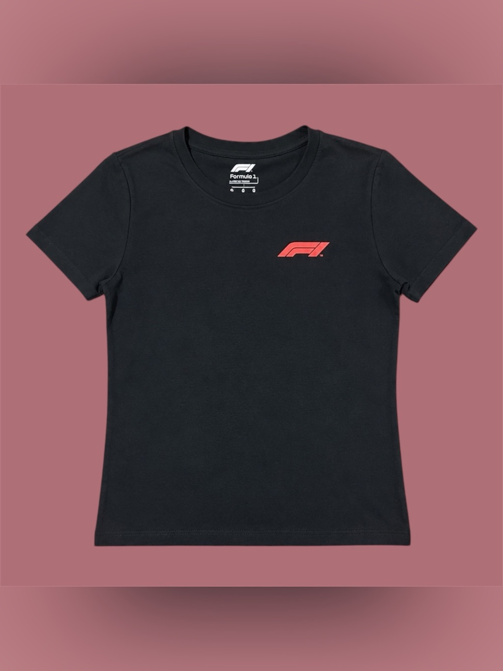 Formula 1 Essentials Small Crest Graphic T-Shirt Womens Black & Red - Large